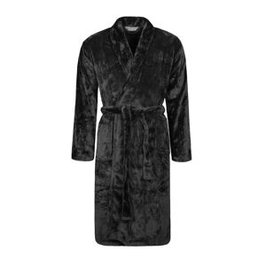 Mens 1 Pack SOCKSHOP Heat Holders Fleece Dressing Gown Black S  - Black - Size: Small