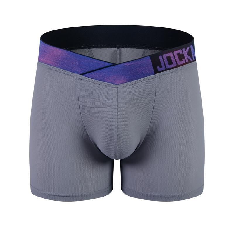 Boxer JOCKMAIL Removable Hip Padding Trunks Low Rise Mesh Breathable Men's Underwear