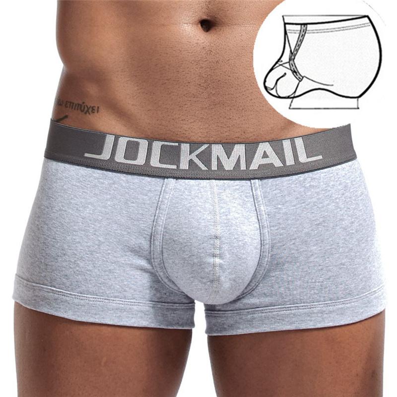Boxer JOCKMAIL Thickened Cotton Men's Underwear Low Waisted Sports Boxer Briefs Type Steel Suspension Loop Shaping Pants Shorts