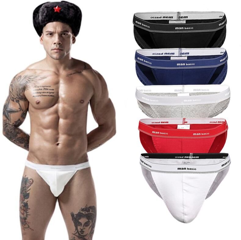 YOUNAXIN 1 Pieces Men's Briefs Cotton Underwear Underpants S/M/L/XL/XXL/XXXL/XXXXL