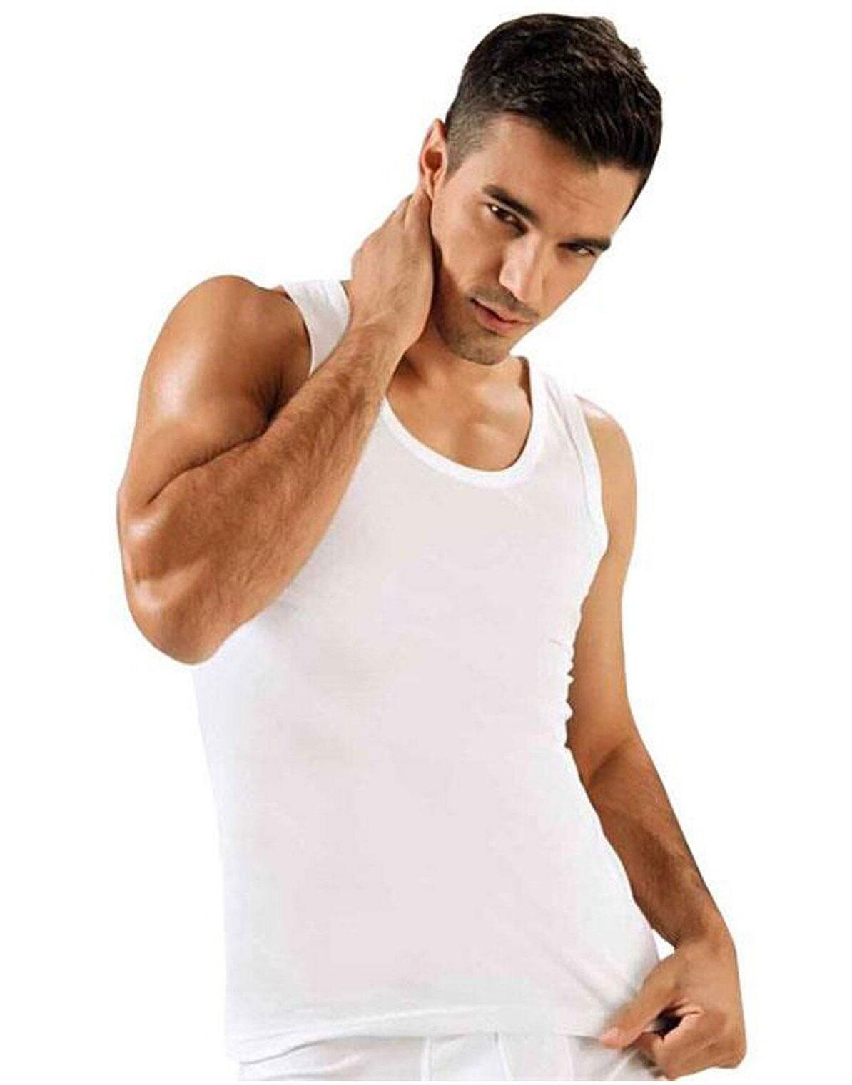 Hepsine Rakip Tutku Underwear Cotton Men's Combed Cotton Singlet 12 Pcs Pack