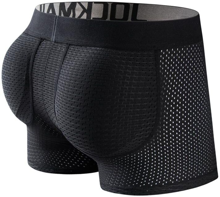 Boxer JOCKMAIL Brand Breathable Mesh Men's Underwear Hip Pushers Underpants Fashion Padding Trunks Hip Lifting Sports Hip-lift Shorts