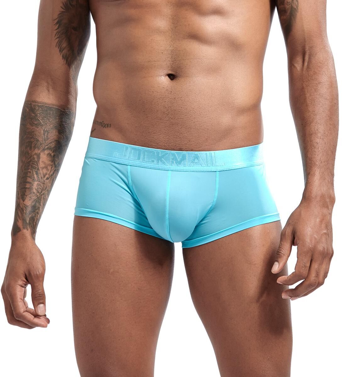 Boxer JOCKMAIL Low Waist Solid Colour Microfibre Men's Underwear Sports Breathable Trunks