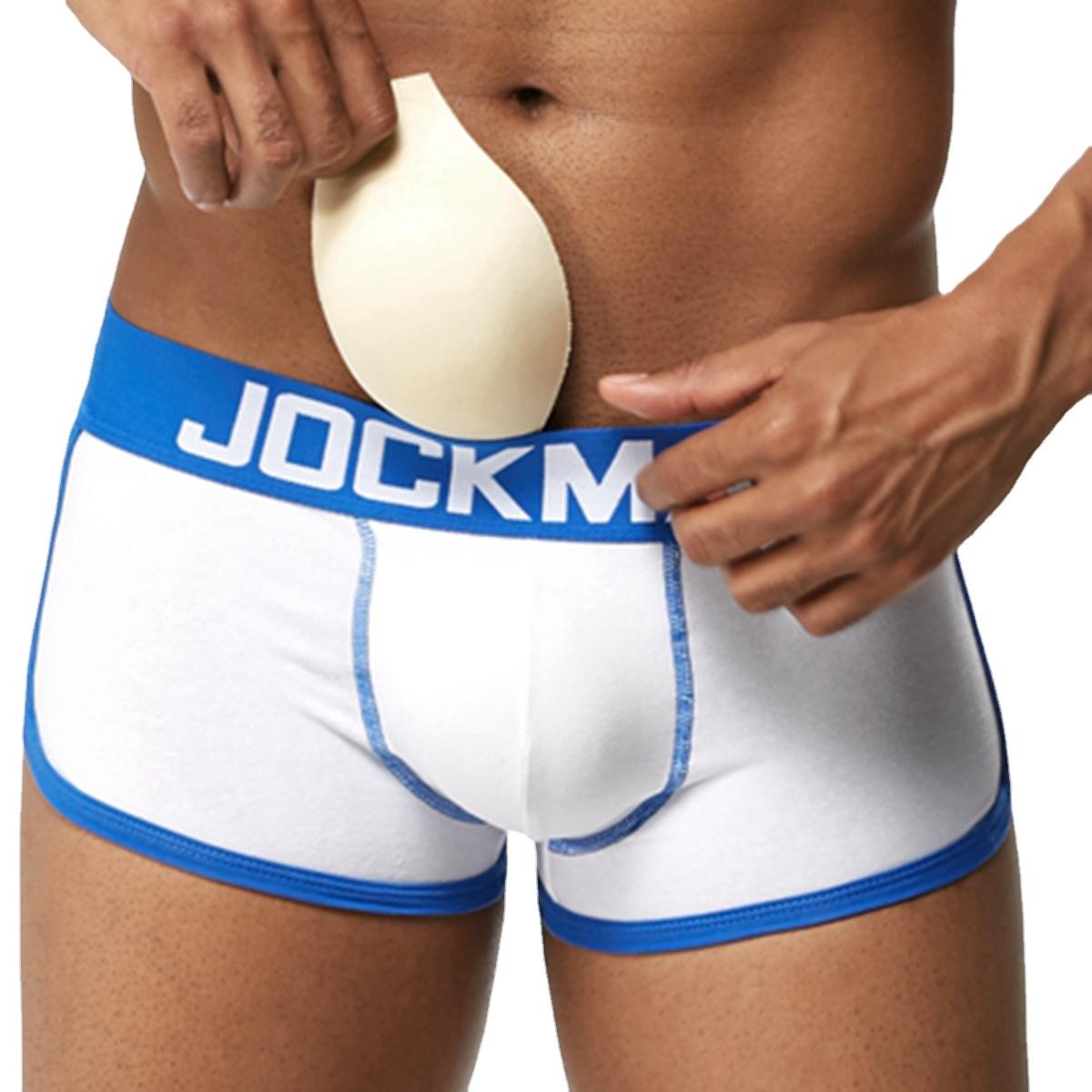 Boxer JOCKMAIL Men's Cotton Underwear Front and Back with Cups Boxers Comfortable Breathable Sports Trunks