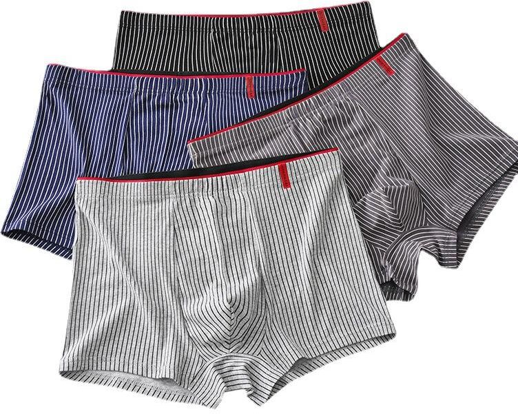 Buger Home 4Pcs Men's Boxer Shorts Sexy Underwear Ice Silk Panties Man Underpants Thin Male U Convex Lingerie Lots