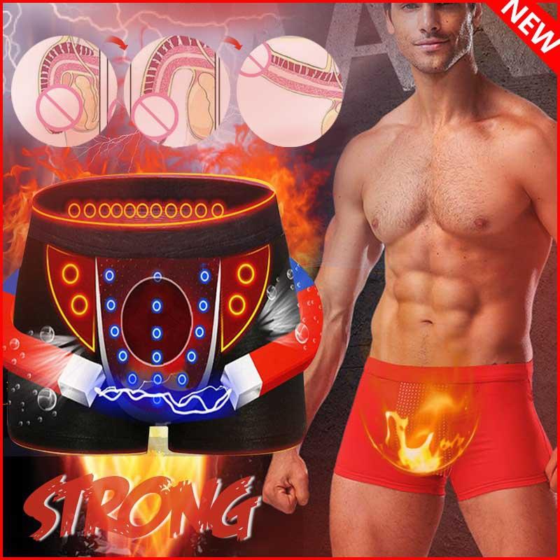 Love and Sex 26 Magnet Underwear Men's Boxer Briefs Solid Color Penis Enlargement Male Sexy Underwear