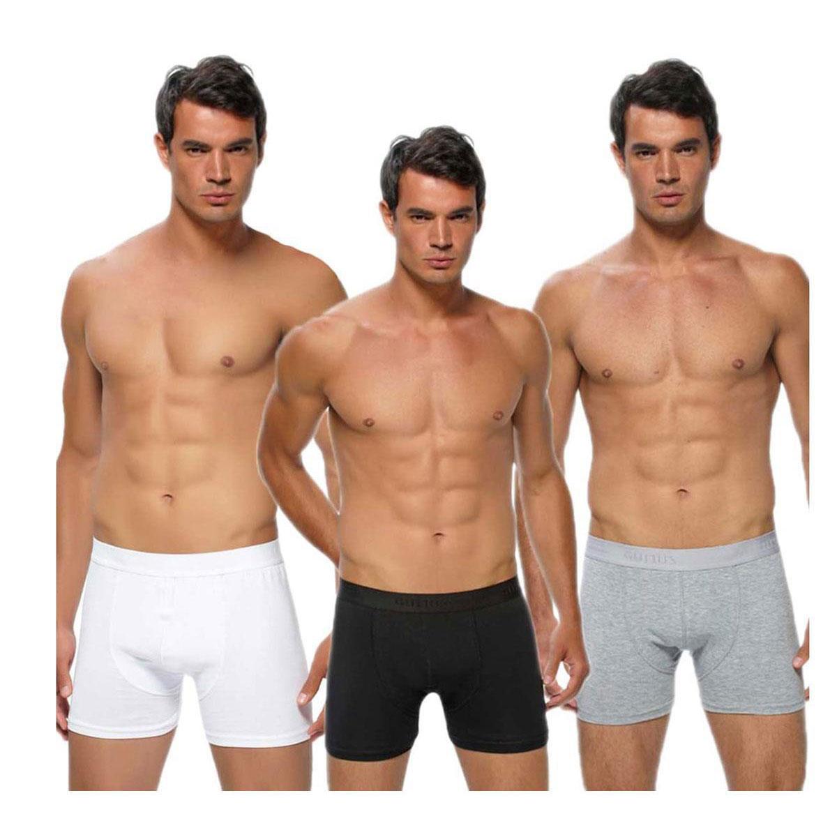 Hepsine Rakip Silver Underwear Lycra Men's Boxer Briefs 6 Pack