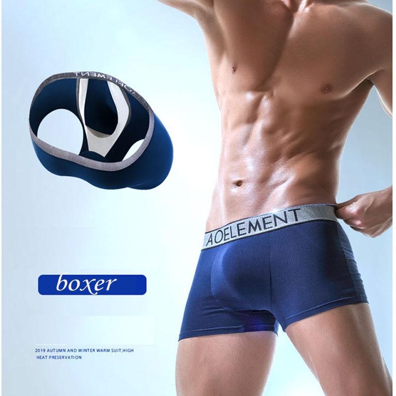 Yuda Lighting Men's Underwear U Convex Boxer Briefs Breathable Mid-waist Boxer Briefs