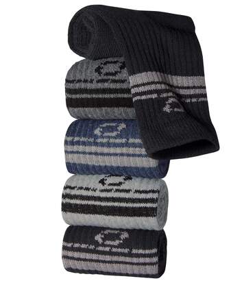 Atlas for Men Men's Pack of 5 Sports Socks  - GREY - Size: 9-11