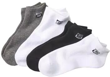 Atlas for Men Pack of 4 Men's Sporty Trainer Socks - Black White Grey  - GREY - Size: 5Â½-8