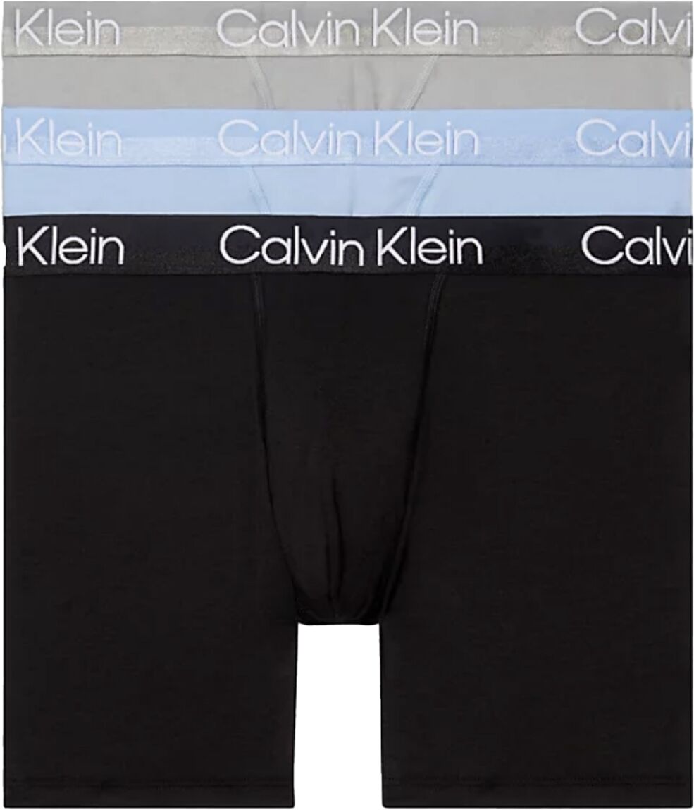 Calvin Klein 3 Pack Boxer Briefs - Black, Blue and Grey  - 2971A-MCA B - MULTI - male - Size: M