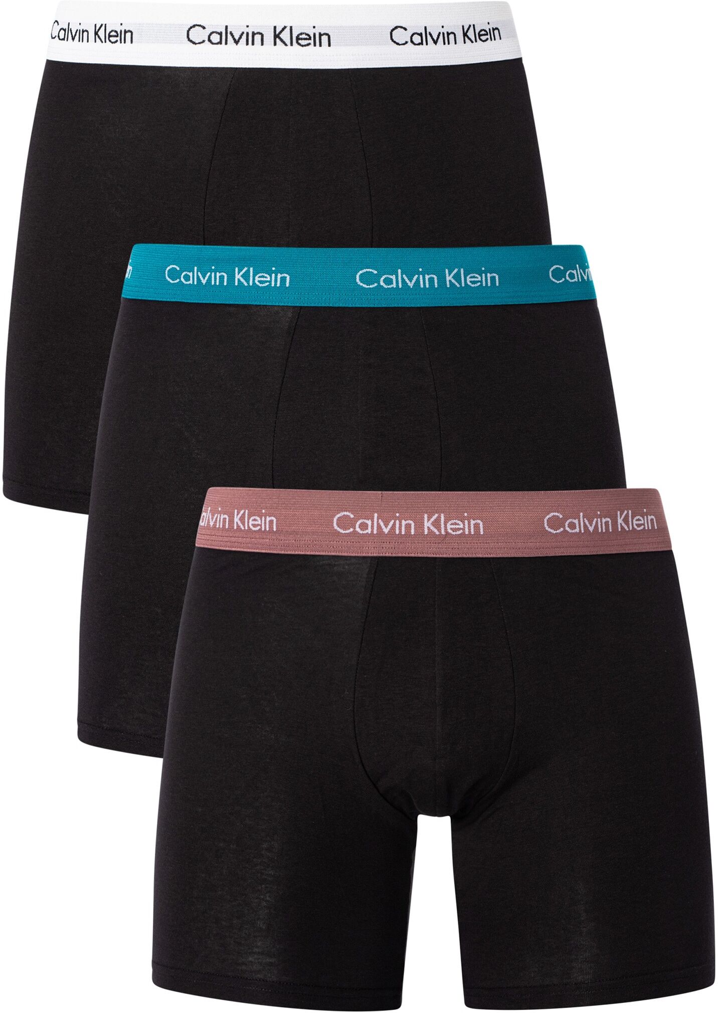 Calvin Klein 3 Pack Boxer Briefs  - Black (Capri Rise/Ocean Depths/White) - Male - Size: XS