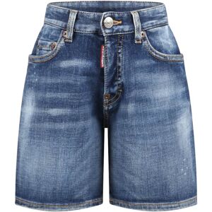 Dsquared2 Blue Short For Boy With Logo - DQ01 - male - Size: 12