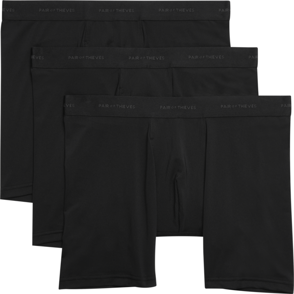 Pair Of Thieves Men's Quick-Dry Boxer Briefs, 3-Pack Black - Size: XL - Black - male