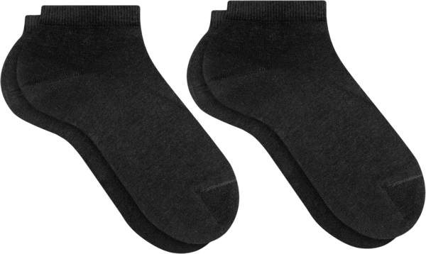 Falke Men's Happy Sneaker Socks, 2 Pair Black - Size: 43-46 - male