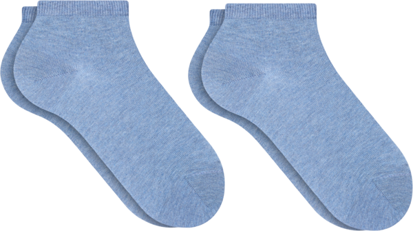 Falke Men's Happy Sneaker Socks, 2 Pair Light Denim - Size: 47-50 - male