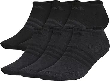 adidas Men's adidas Superlite II 6-pack No-Show Socks, Size: 6-12, Black