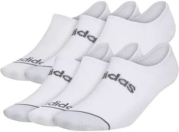 adidas Men's adidas 6-Pack Linear Superlite III Super No-Show Socks, Size: 6-12, White