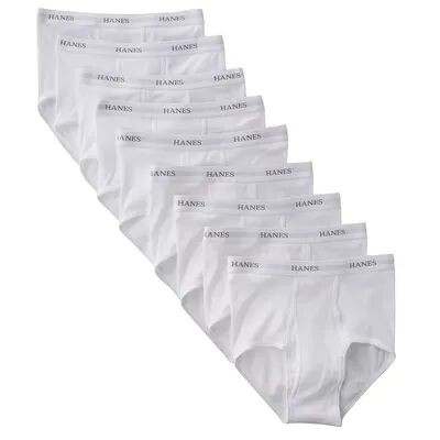 Hanes Mens Hanes Hanes Ultimate Men's Underwear Briefs Pack, Full-Rise, 100% Cotton, 7+2 Bonus Pack, Size: Medium, White