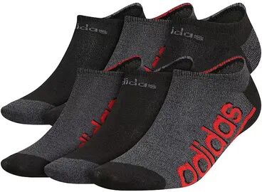 adidas Men's adidas 6-Pack Linear Superlite III Super No-Show Socks, Size: 6-12, Black