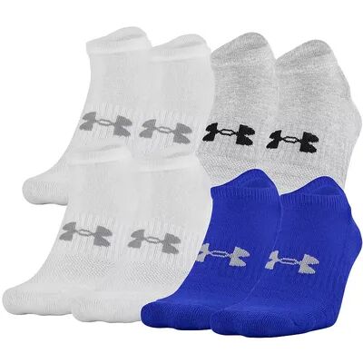 Under Armour Men's Under Armour 6-pack + 2 Bonus No-Show Socks, Size: 9-12.5, Royal Assorted