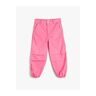 Koton Parachute Jeans Made of Cotton Cotton with Elastic Waist Pockets - Parachute Jean alb   roz 6-7 Y female