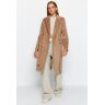 Trendyol Camel Oversize Wide Cut Long Stucked Coat Other 36 female