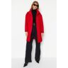 Trendyol Red Oversize Wide Cut Long Stucked Coat Other 34 female