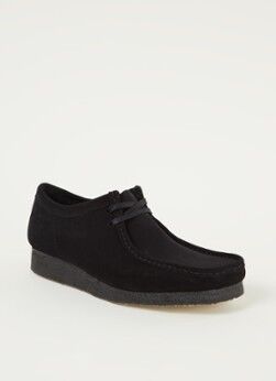 Clarks Wallabee Schnürschuh aus Wildleder Schwarz 42, 43