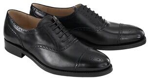 Cordwainer Derby, Halfbrogue oder Fullbrogue, Halfbrogue - 45 - Schwarz