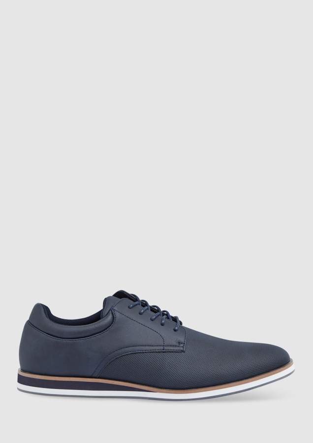 Tarocash Enzo Textured Lace Up Shoe Navy 8