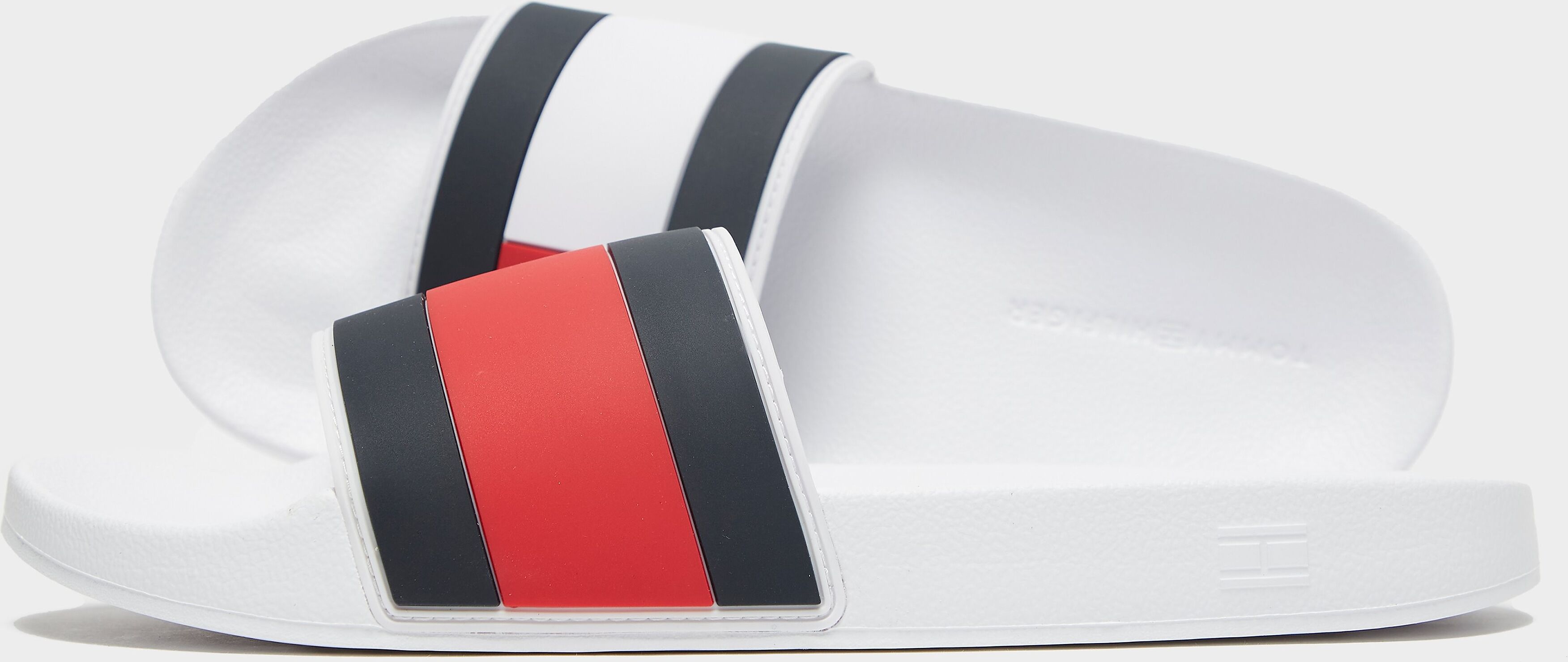 Tommy Hilfiger Essential Flag Slides - White  size: 11