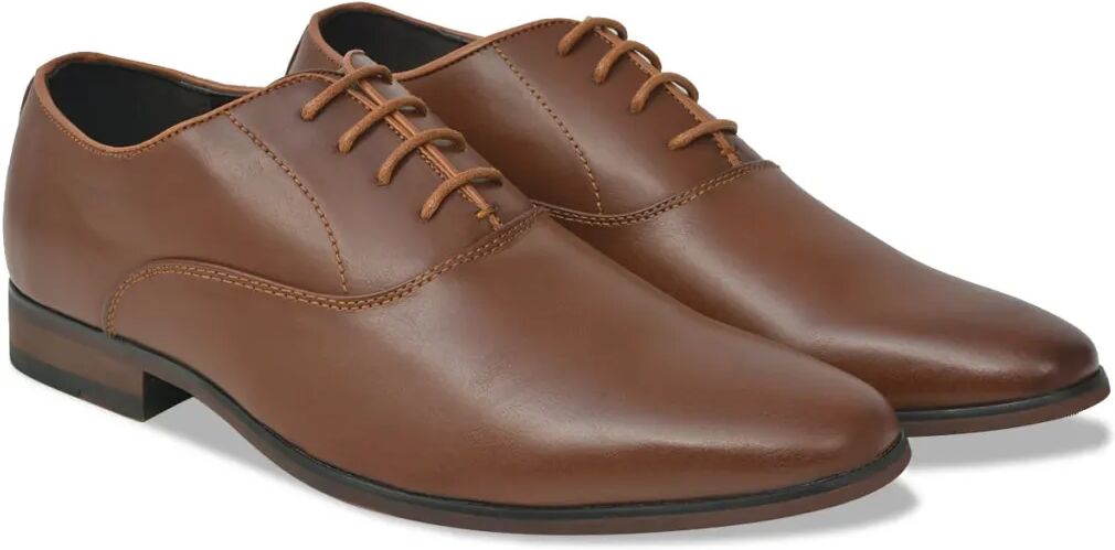 vidaXL Chaussures à lacets pour hommes Marron Pointure 43 Cuir PU