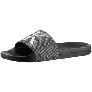 Calvin Klein Jeans Badepantolette »SLIDE AOP«, Sommerschuh, Poolslides,... schwarz-weiss  43