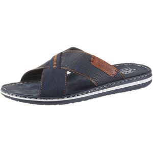 Rieker Pantolette, Sommerschuh, Schlappen, Poolslides, mit Kontraststeppung navy  41