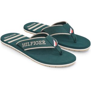 Tommy Hilfiger Zehentrenner »SPORTY HILFIGER BEACH SANDAL«, Sommerschuh,... grün-beige  43