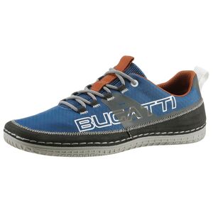 Bugatti Sneaker, mit markantem Logoschriftzug, Freizeitschuh, Halbschuh,... blau-grau  45