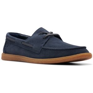 Clarks Schnürschuh »Clarkbay Go«, Herausnehmbares Fussbett, Freizeitschuh,... Navy Suede Größe 42