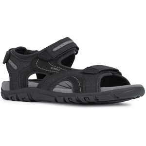 Geox Sandale »UOMO SANDAL STRADA«, Sommerschuh, Klettschuh, Outdoorsandale,... schwarz-grau Größe 39