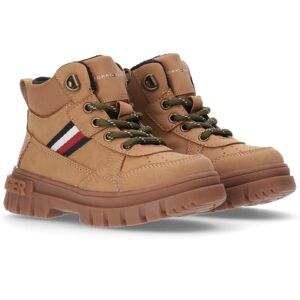 Tommy Hilfiger Schnürboots »LACE-UP BOOTIE«, mit auffälligem Logoschriftzug... camel Größe 29