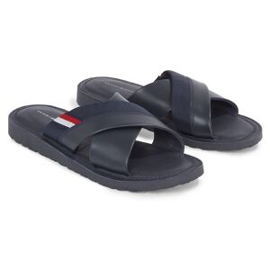 Tommy Hilfiger Pantolette »CORE HILFIGER LTH CRISS C SANDAL«, Sommerschuh,... dunkelblau Größe 41