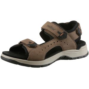 Rieker Sandale, Sommerschuh, Klettschuh, Freizeitsandale, mit 3... taupe-schwarz Größe 42