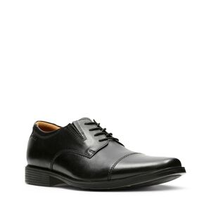 Clarks Schnürschuh »Tilden Cap«, mit modischer Quernaht, Freizeitschuh,... Black Leather Größe 43