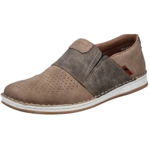 Rieker Slipper, Halbschuh, Freizeitschuh, Sommerschuh mit Perforation beige-taupe Größe 44