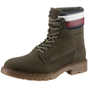 Tommy Hilfiger Schnürboots »CORPORATE HILFIGER NUBUCK BOOT«, mit Streifen am... khaki Größe 42