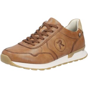 Rieker EVOLUTION Sneaker, mit R-Logo, Freizeitschuh, Halbschuh, Schnürschuh cognac Größe 44