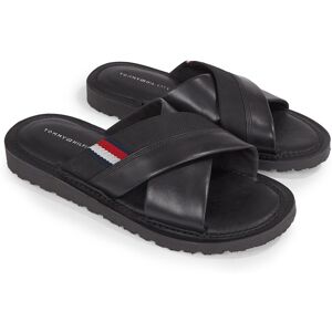 Tommy Hilfiger Pantolette »CORE HILFIGER LTH CRISS C SANDAL«, Sommerschuh,... schwarz Größe 41