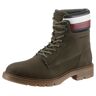 Tommy Hilfiger Schnürboots »CORPORATE HILFIGER NUBUCK BOOT«, mit Streifen am... khaki  48