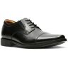 Clarks Schnürschuh »Tilden Cap«, mit modischer Quernaht, Freizeitschuh,... Black Leather Größe 43