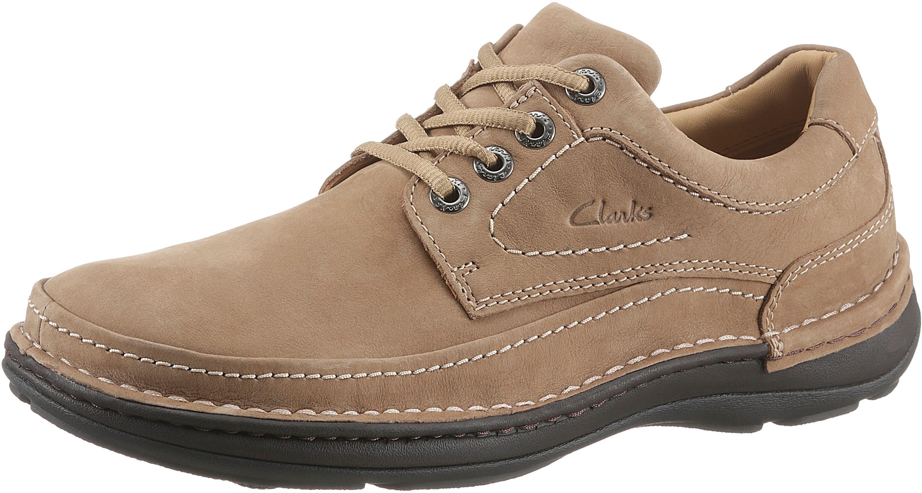 Clarks Schnürschuh »NATURE THREE«, mit gepolsterter Innensohle beige  40 41 42 43 44 45 46 47 48